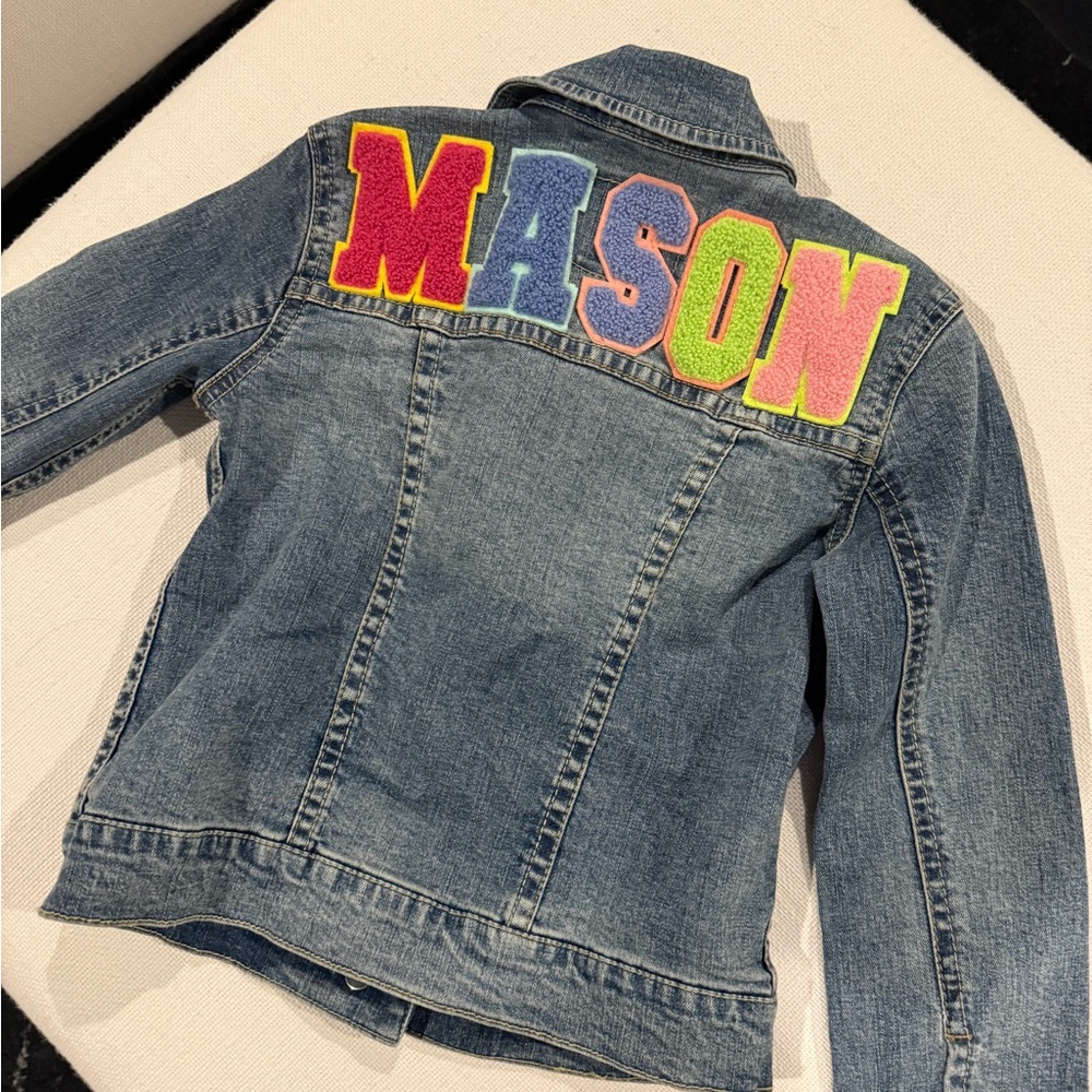 Brand new Levi’s kids denim jacket Size 4T Mason customized